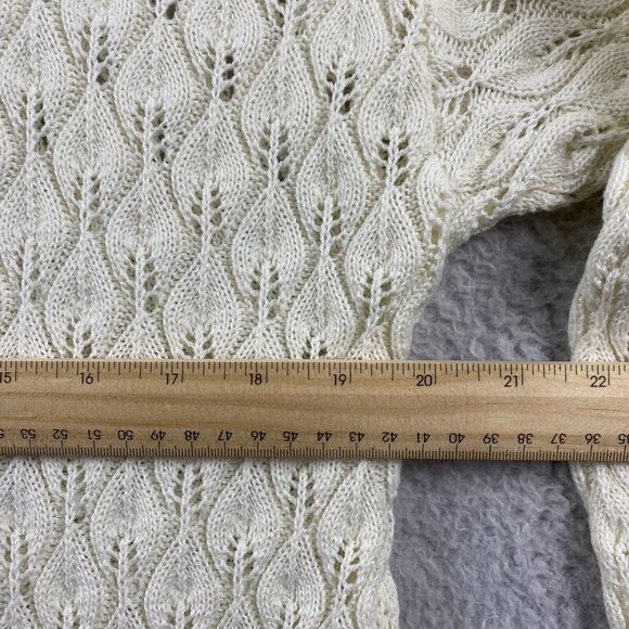 Vintage Dana Scott Sweater Knit Womens Size L Long Sleeve Round‎ Neck Ivory - Picture 6 of 10